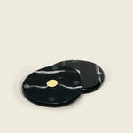 Stone Coaster Set - Black Silver - BLACK BLAZE - Accessories - BLACK BLAZE